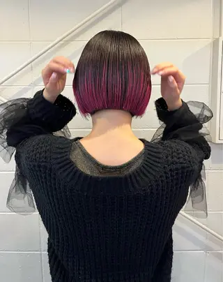 ショート レイヤーカット/ ハイトーン/mikiのヘアスタイル