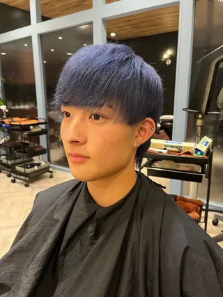 カラー メンズ 博多/ショート/ ボブ/有馬颯汰のヘアスタイル