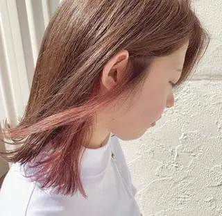 ミディアム カラー 髪質改善色素改善特化 keiのヘアスタイル