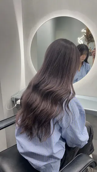 ロング カラー グレージュ♡ベージュ ♡MA/表参道のヘアスタイル