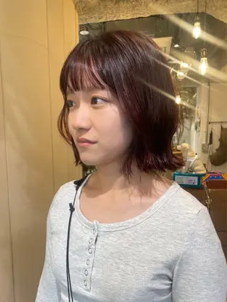 ミディアム カラー 狩野 羅夢のヘアスタイル