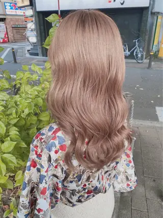 セミロング カラー ヘアアレンジ 💖韓国ヘアの匠 💖TAKUMI💖のヘアスタイル