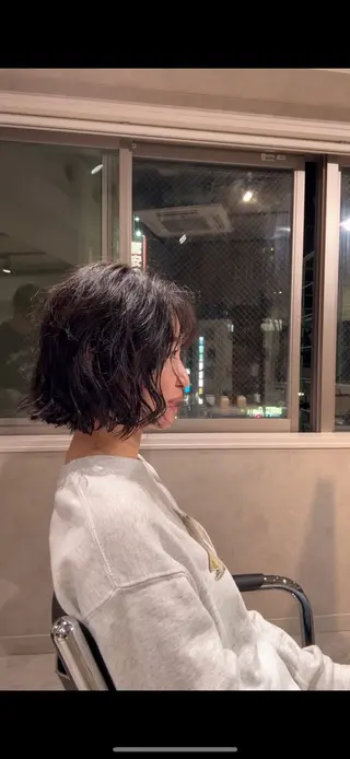 ショート パーマ パーマ/メンズパーマ /ボブパーマ/HYOのヘアスタイル