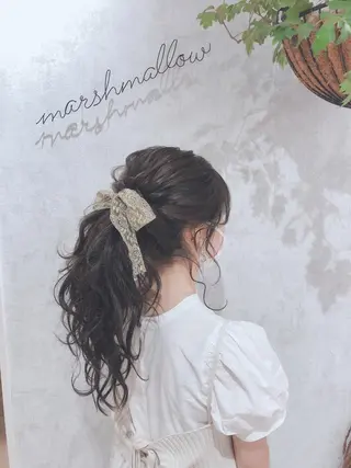 セミロング ヘアアレンジ Takagi Nanamiのヘアスタイル