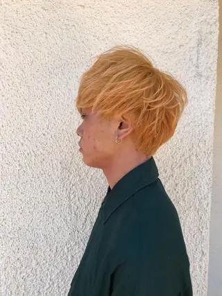 ショート カラー パーマ メンズ ニュアンスパーマ/ レイヤー/茶屋町のヘアスタイル
