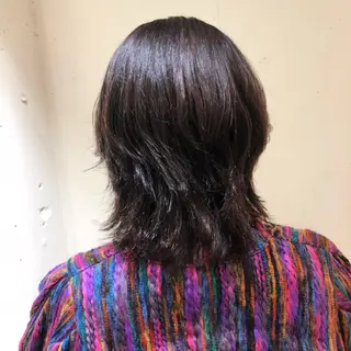 ミディアム カラー パーマ ヘアアレンジ 【ツヤ髪美容師】 ツダケイスケのヘアスタイル