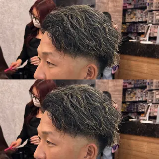 ミディアム カラー パーマ メンズ キッズ 泰成/メンズ特化/ フェード/ツイスパのヘアスタイル