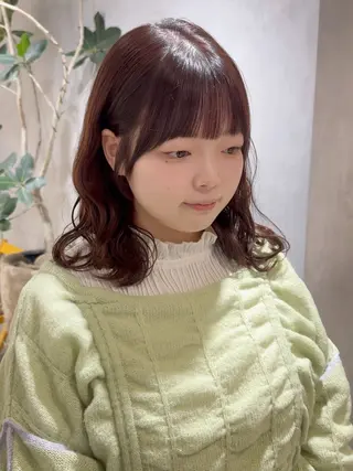 セミロング 顔周りカット・相談 レイヤーも◎しずくのヘアスタイル