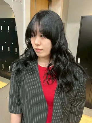 カラー セミロング 透明感、柔らかカラー ♡トレンドカラー♡のヘアスタイル