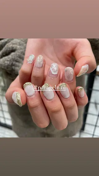 ネイル 淡色ネイル 🎀moeのネイルデザイン