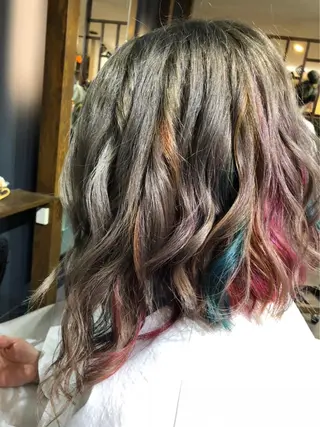 ミディアム 西村 雄二/エクステのヘアスタイル