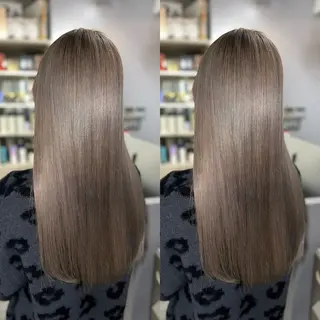 ロング カラー 縮毛矯正×ボブ💎 髪質改善/木下のヘアスタイル