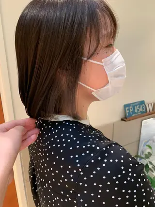 ミディアム カラー 縮毛矯正・透明感 カラー💙acoのヘアスタイル