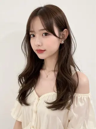ミディアム 韓国風/髪質改善/ ナガヤアキラのヘアスタイル