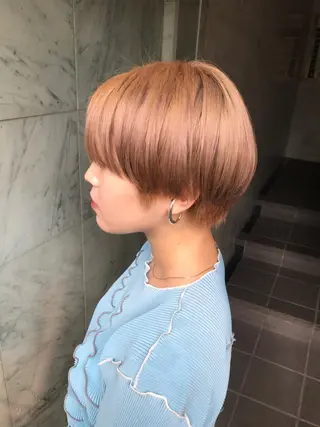 ショート カラー 🧡色落ちまで2度綺 麗なカラー🧡ヨシキのヘアスタイル