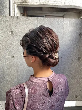 ヘアアレンジ レイヤー/透けカラー アレンジ/篠崎渚彩のヘアスタイル