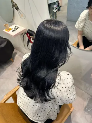 ロング カラー HANAME 原宿美容室のヘアスタイル