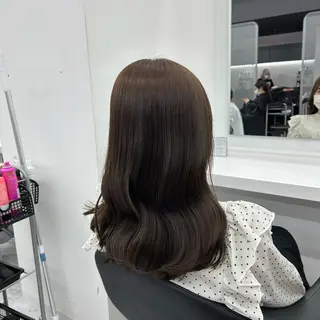 セミロング カラー ヘアアレンジ mai🍑暖色カラー /レイヤー💖のヘアスタイル