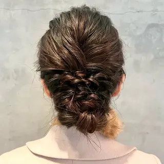 ミディアム カラー ヘアアレンジ 暖色/ショート/ボブ /hana🌸のヘアスタイル