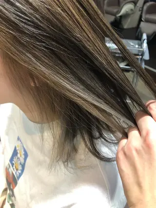 ミディアム カラー pep natsumiのヘアスタイル