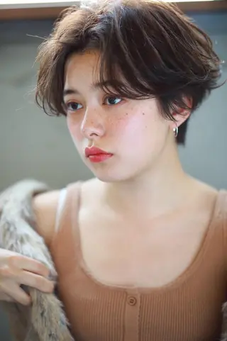 カラー ショート パーマ 💈Chlom💈_ 公式_NewOpenのヘアスタイル