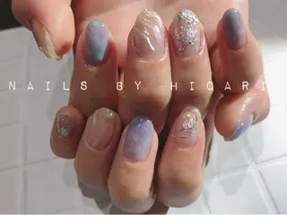 ショート カラー ネイル マツエク・マツパ illum hicariのネイルデザイン