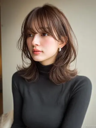 ミディアム 絶対可愛い暖色カラー 🌷うる艶🌷結奈✨のヘアスタイル