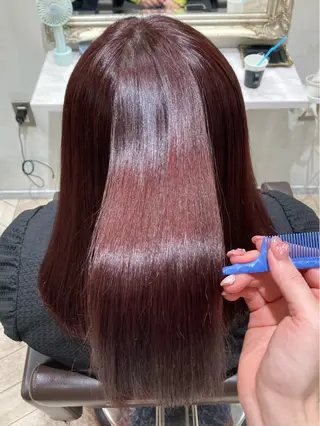 セミロング カラー 菅村 緋莉🎀ガーリーヘアのヘアスタイル