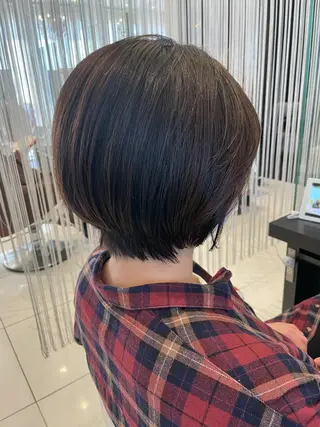 ショート 傷んだ髪をサラサラに 曲がる縮毛矯正◎高岡のヘアスタイル