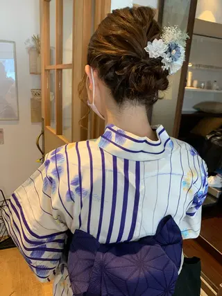セミロング ヘアアレンジ 庄司 沙羅のヘアスタイル