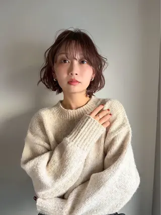 ミディアム カラー パーマ メンズ flammeum町田所属・manaka 町田のヘアスタイル