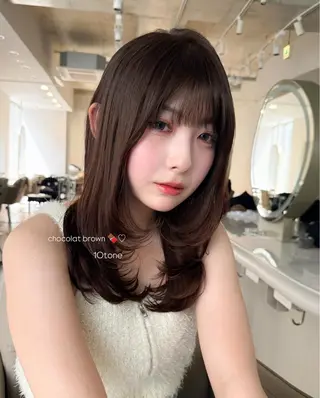 ミディアム カラー Agnos 青山/ saya🌼のヘアスタイル