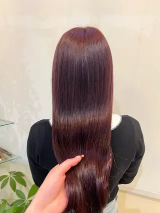 ロング カラー ブリーチしない暖色 カラー🥀杉 優菜のヘアスタイル