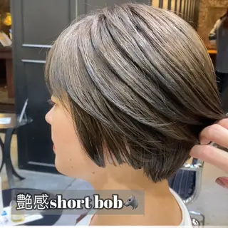 ショート カラー 透明感カラー🌿 グレージュ🐺陽介のヘアスタイル