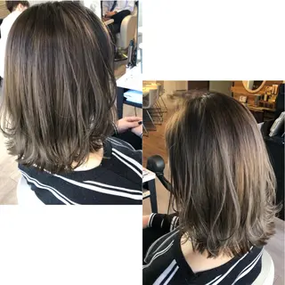 ミディアム カラー ヘアアレンジ 金子 富士のヘアスタイル