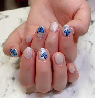 ロング カラー ネイル Q Free nailsのネイルデザイン