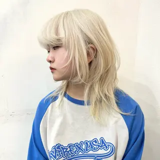 ミディアム カラー エクステモデル募集 💗大阪梅田/川上のヘアスタイル