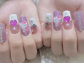 ネイル ki🍒🍒 ki ツルツルネイルのネイルデザイン