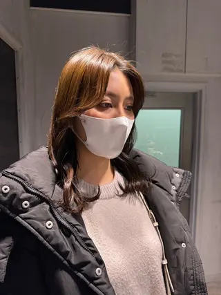ミディアム カラー NANAMI🩵 大人可愛い韓国ヘアのヘアスタイル