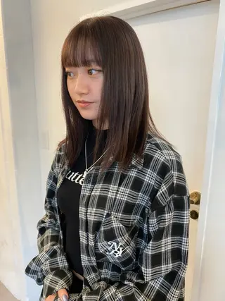 ミディアム カラー ichika/福岡 /透明感カラー🤎のヘアスタイル