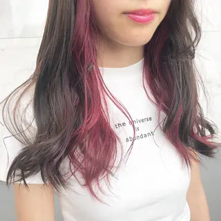ロング カラー ヘアアレンジ yoshino yukoのマツエク・マツパデザイン