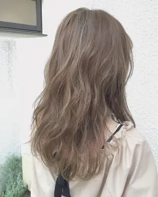 セミロング カラー パーマ 【白髪ぼかし 専門GBG】自由が丘のヘアスタイル