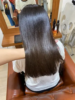 ロング カラー 縮毛矯正とレイヤー カット/杉村凜汰郎のヘアスタイル