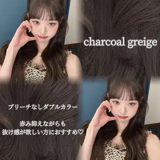 カラー レイヤーカット/ 酸性ストレート梅田のヘアスタイル