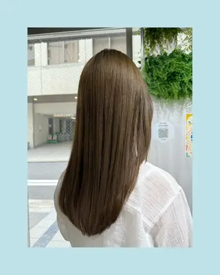 セミロング 縮毛矯正/ /関内/あべももこのヘアスタイル