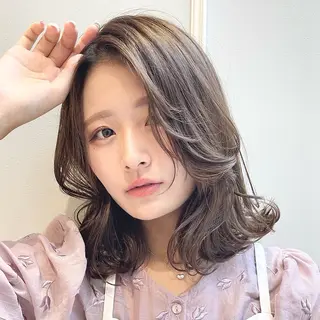 ミディアム カラー 🍎ハイトーンカラー /MANA🍎のヘアスタイル