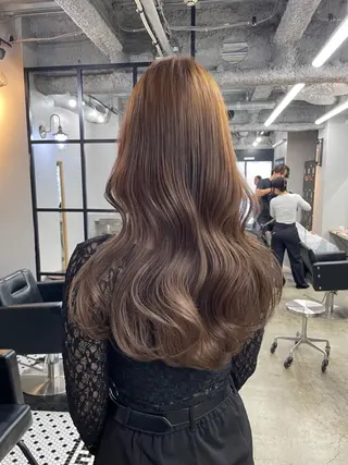 ロング カラー 新宿/韓国ヘア/ 髪質改善ストレートのヘアスタイル