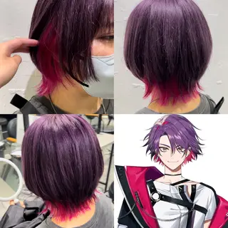 ショート 推しカラー オタク美容師 山本のヘアスタイル