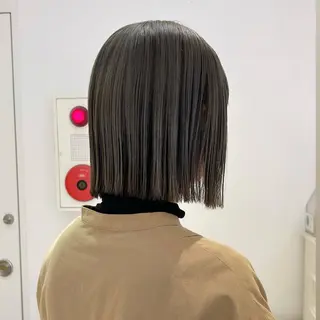 ミディアム カラー ヘアアレンジ 吉水 彩乃 /ボブ/艶感カラーのヘアスタイル