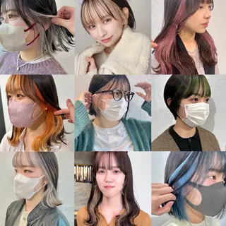 ミディアム カラー インナーカラー/レイ ヤーカット♡/マキシのヘアスタイル